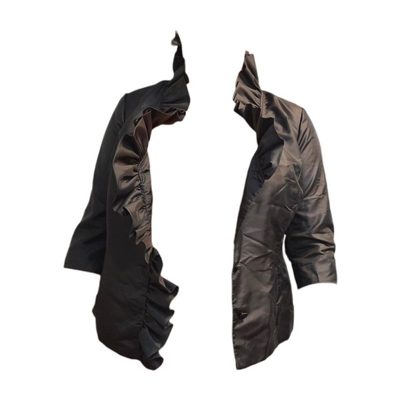 Calvin Klein Ruffle Frill Cocktail Evening Jacket Dressy Blazer - Picture 6 of 11